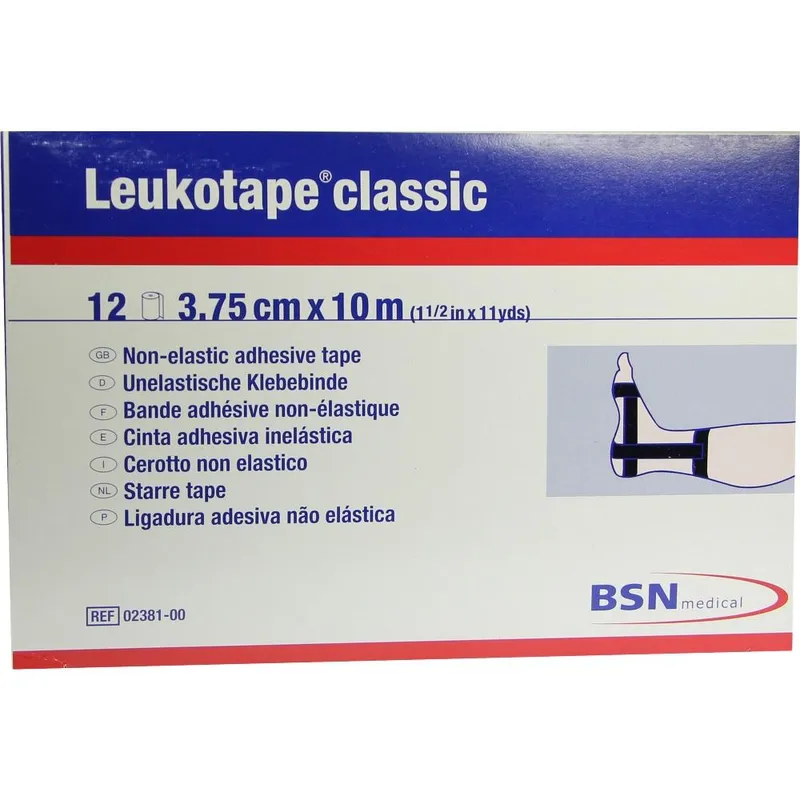 Leukotape classic Klebebinde, 10 m x 3,75 cm, schwarz