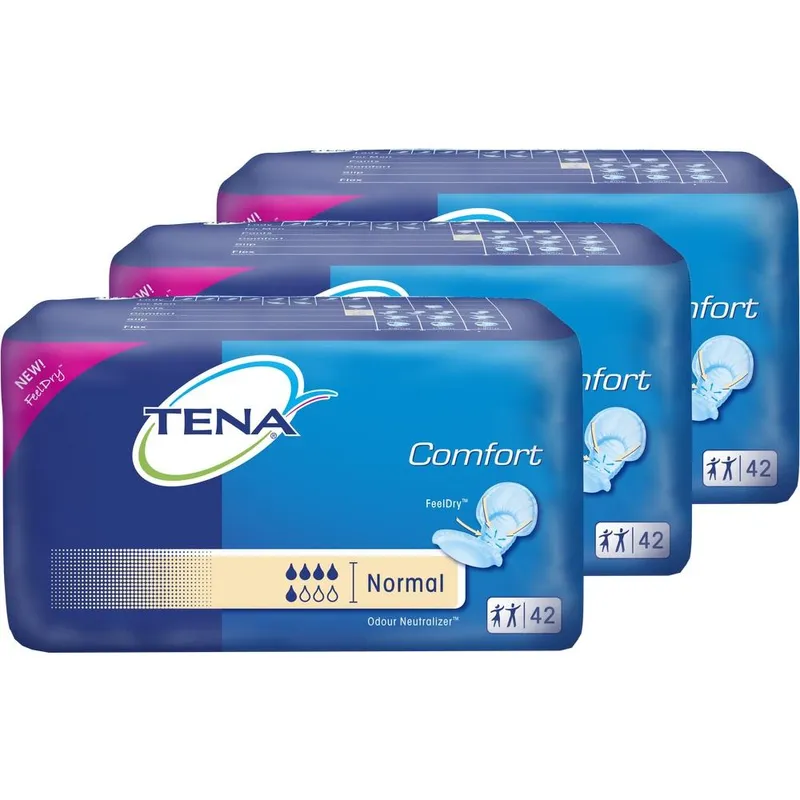 TENA Comfort Normal pfirsich, Inkontinenzeinlagen (3 x 42 Stck.)