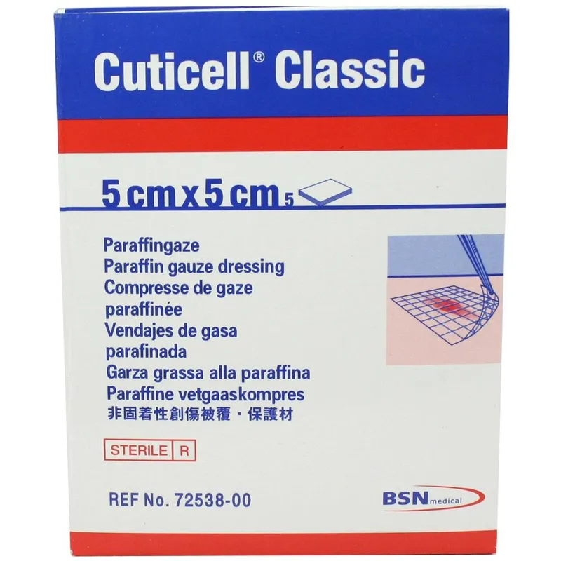 Cuticell Classic Salbenkompressen, 5,0 x 5,0 cm, steril (5 Stck.)