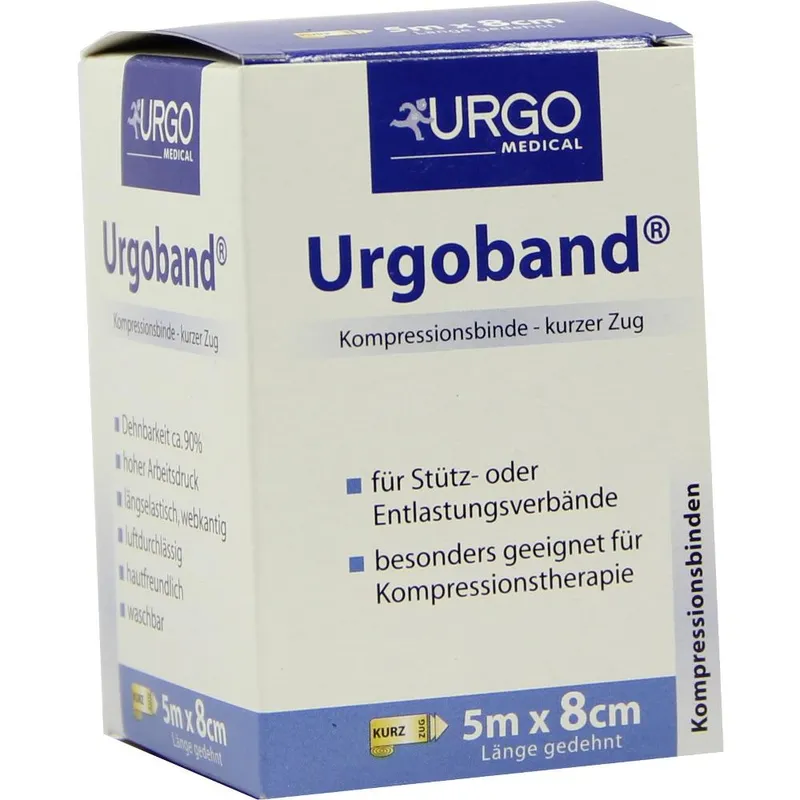 Urgoband Kurzzugbinde, hautfarben, 5 m x 8 cm