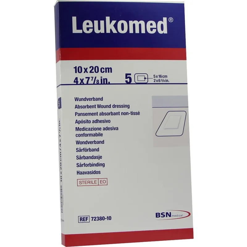 Leukomed Vlies-Wundverband, 10,0 x 20,0 cm, steril (5 Stck.)