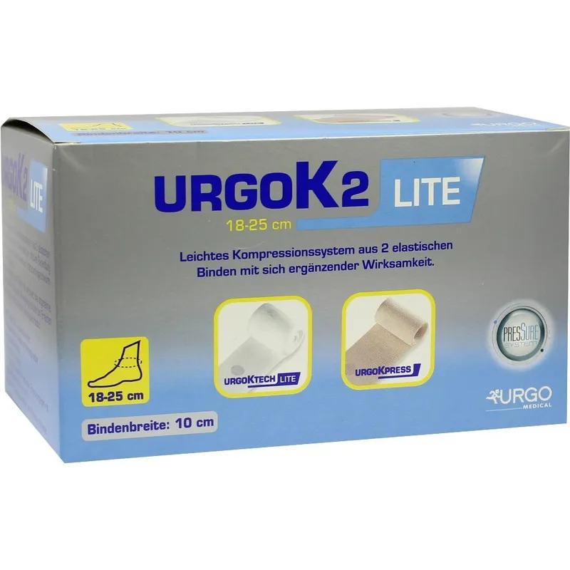 UrgoK2 Lite Kompressionssystem, Knöchelumfang 18-25cm, Bindenbreite 10cm