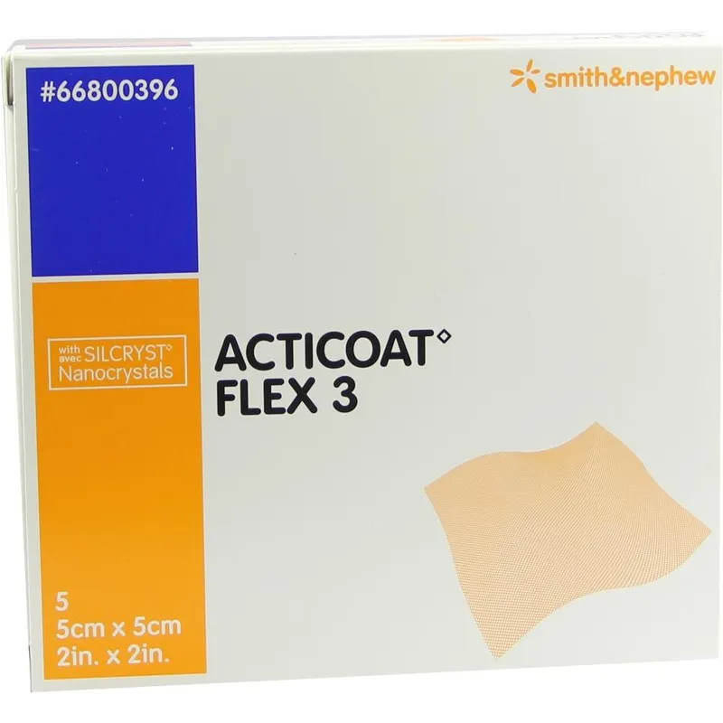 Acticoat Flex 3, 5 x 5 cm, Wundverband (5 Stck.)