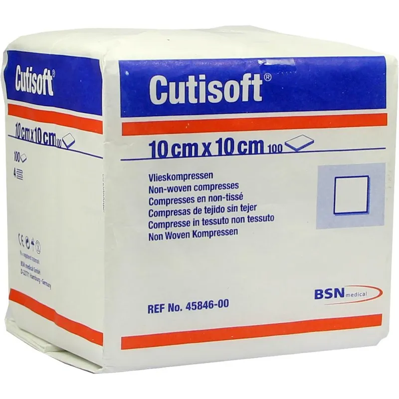 Cutisoft Vlieskompressen, 10,0 x 10,0 cm, unsteril (100 Stck.)