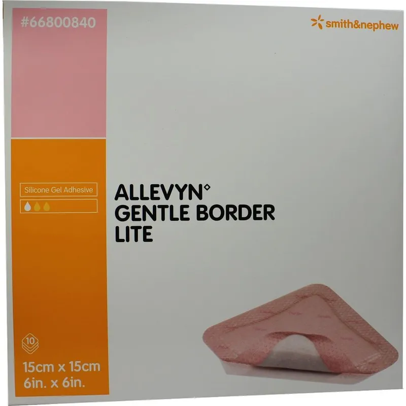 Allevyn Gentle Border Lite steril, 15 x 15 cm, Wundverband (10 Stck.)