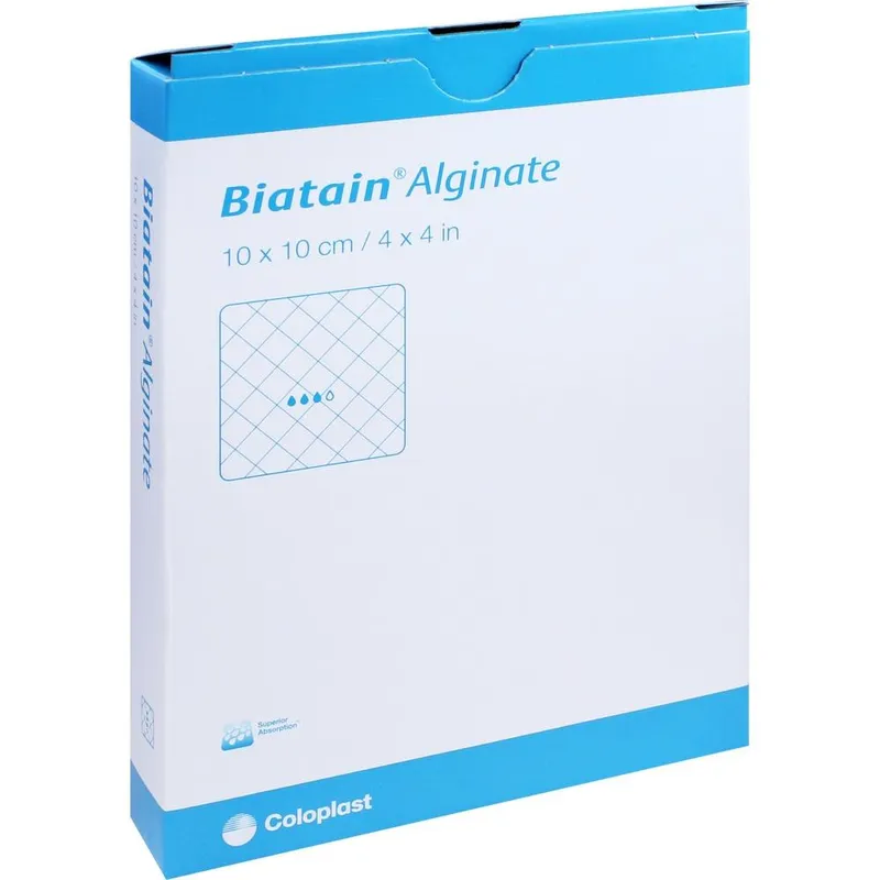 Biatain Alginate Kompressen, steril, 10 x 10 cm (10 Stck.)