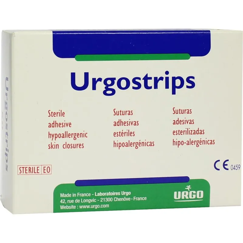 Urgostrips Wundnahtstreifen, steril, weiß, 75x3 mm (50 x 5 Streifen)