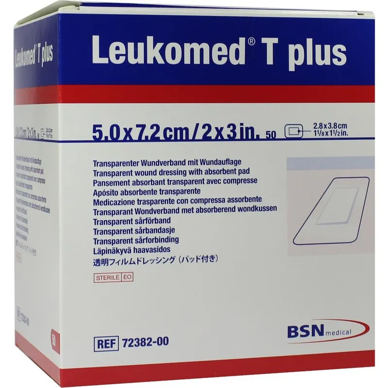 Leukomed T plus Transparentverband, 7,2 x 5,0 cm, steril (50 Stck.)