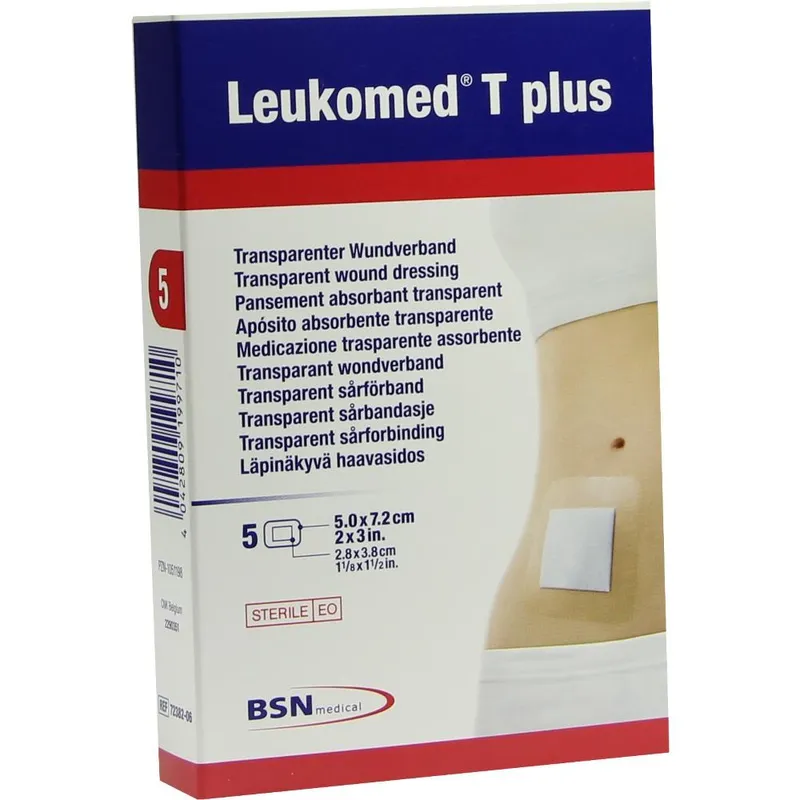 Leukomed T plus Transparentverband, 7,2 x 5,0 cm, steril (5 Stck.)