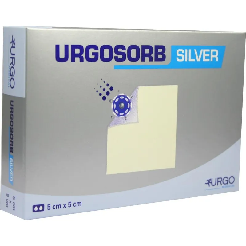 UrgoSorb Silver Alginatwundauflagen, 5 x 5 cm (10 Stck.)