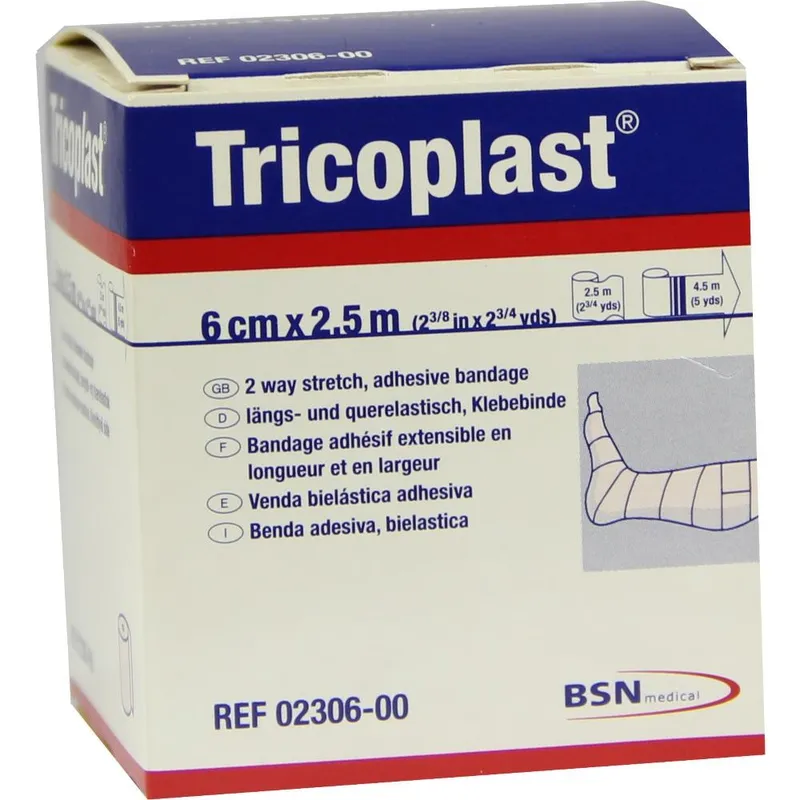 Tricoplast Klebebinde, 2,5 m x 6 cm