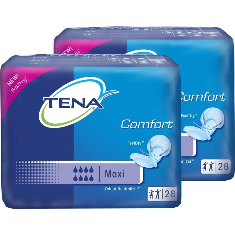 TENA Comfort Maxi lila, Inkontinenzeinlagen (2 x 28 Stck.)