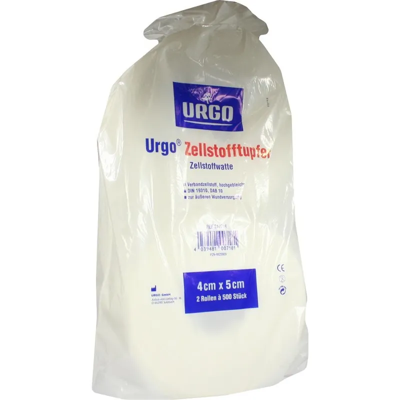 Urgo Zellstofftupfer, unsteril, 4 x 5 cm (2x500 Stck.)