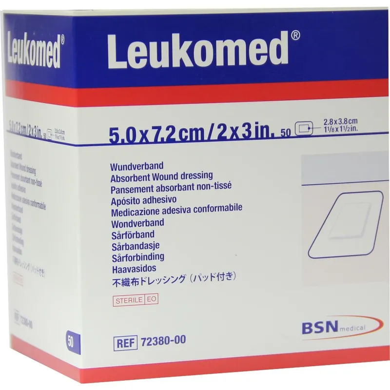 Leukomed Vlies-Wundverband, 7,2 x 5,0 cm, steril (50 Stck.)