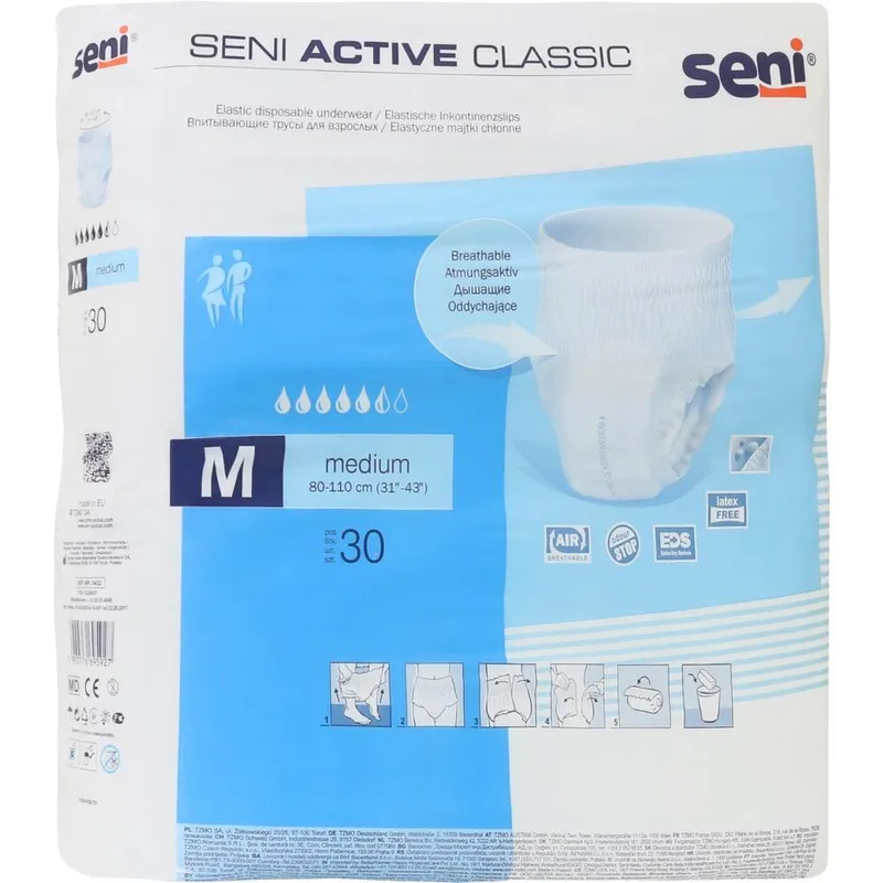 Seni Active Classic Medium, Inkontinenzslips (30 Stck.)