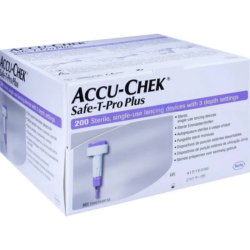 Accu-Chek Safe-T-Pro Plus, Einmalstechhilfen, steril (200 Stck.)