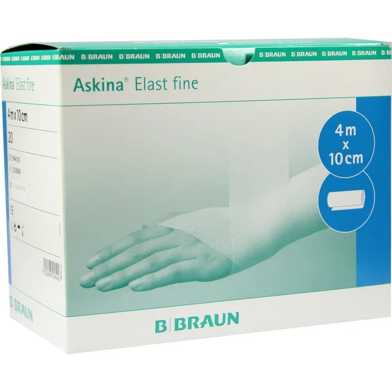 Askina Elast fine Fixierbinden, 4 m x 10 cm, nackt lose (20 Stck.)