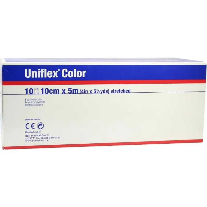 Uniflex color Universalbinde, 5 m x 10 cm, blau