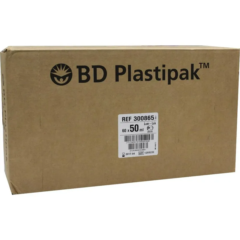 BD Plastipak Einmal-Spritze 50/60 ml, Luer-Lock, zentrisch