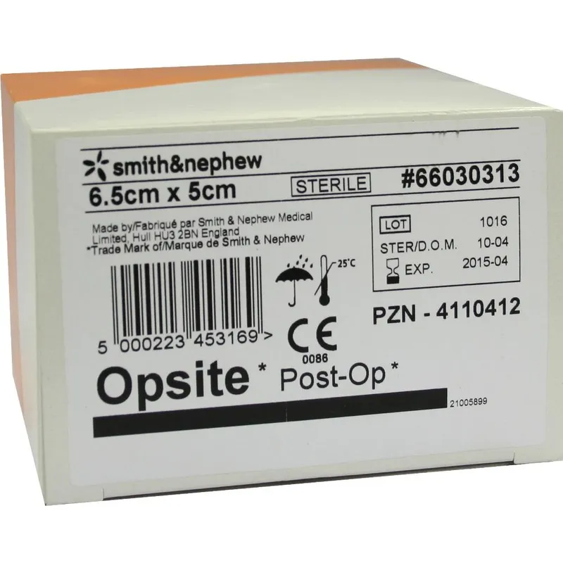 OpSite Post-Op im Mini-Display steril, 6,5 x 5 cm Wundverband (6 x 5 Streifen)