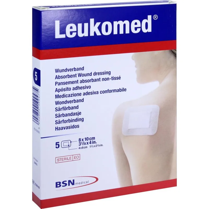 Leukomed Vlies-Wundverband, 8,0 x 10,0 cm, steril (5 Stck.)