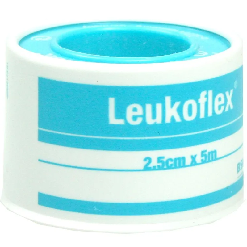 Leukoflex Rollenpflaster im Schutzring, 5,0 m x 2,50 cm, transparent