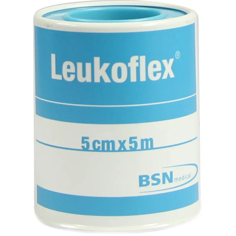 Leukoflex Rollenpflaster im Schutzring, 5,0 m x 5,00 cm, transparent