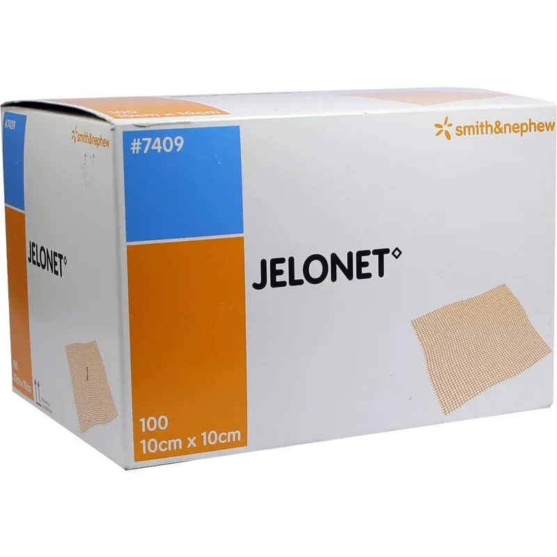 Jelonet steril, 10 x 10 cm (100 Stck.), paraffinbeschichtete Baumwollgaze