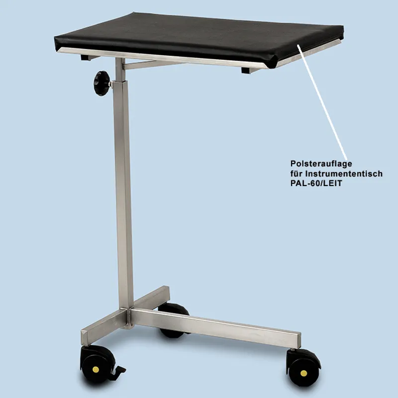 Polsterauflage für Instrumententisch, Kunstleder, schwarz