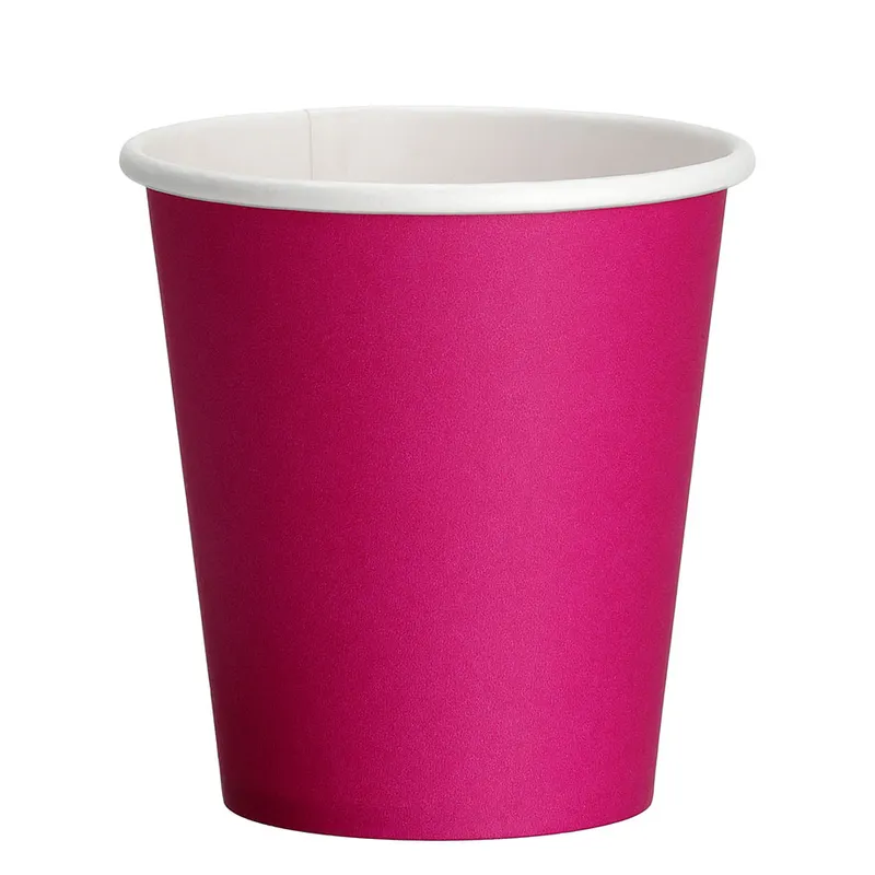 Trinkbecher aus Papier, 180 ml / 200 ml, Füllmenge, Flamingo fuchsia (50 Stck.)