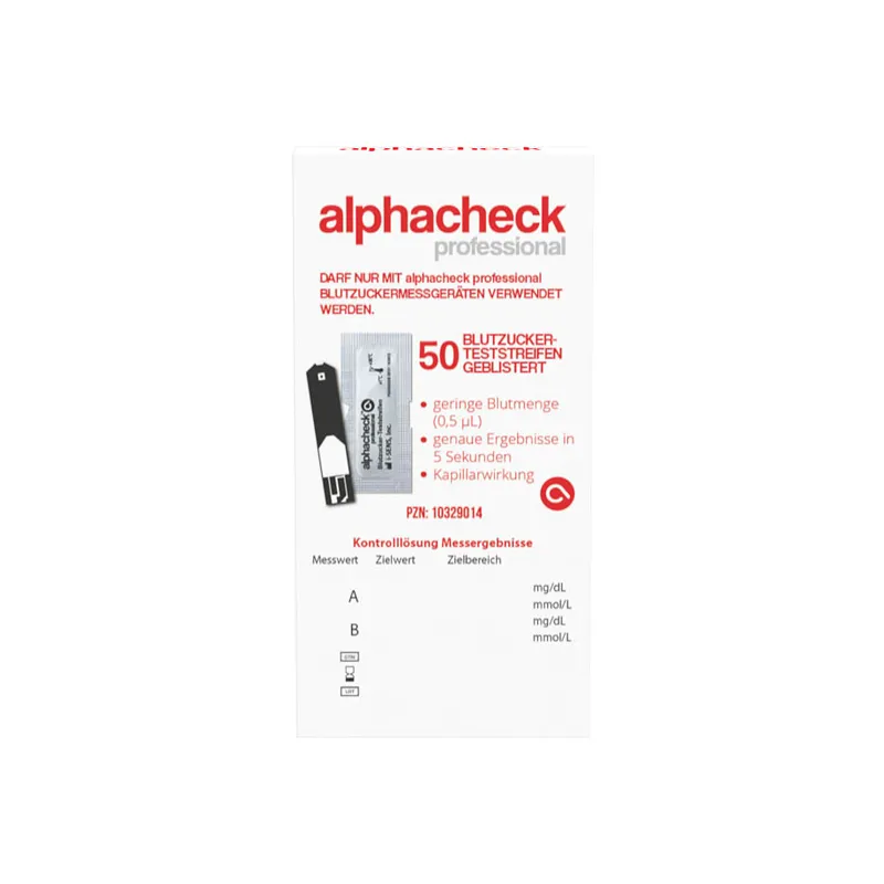 Alphacheck professional Teststreifen, einzeln geblistert (50 T.)