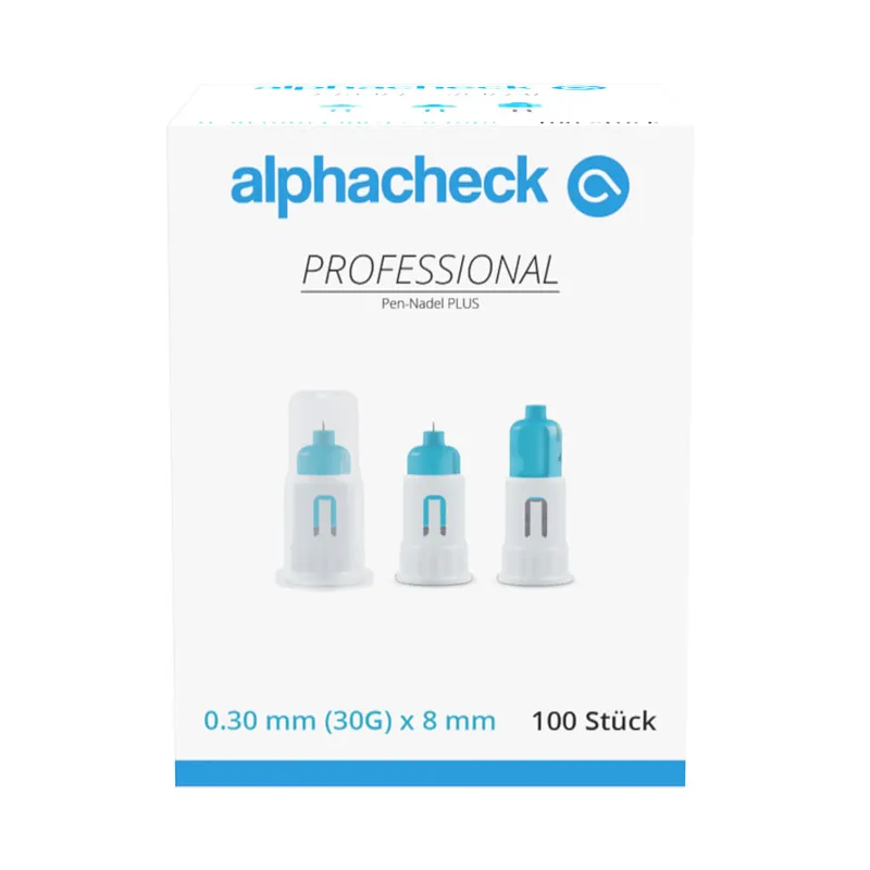 Alphacheck professional Pen-Nadeln, PLUS 30 G x 8 mm (100 Stck.)