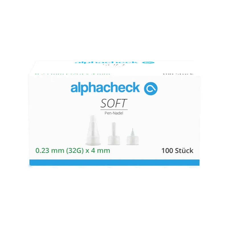 Alphacheck soft Pen-Nadeln 4 mm, mit alphacheck Entsorgungsbox 0,2 Ltr.