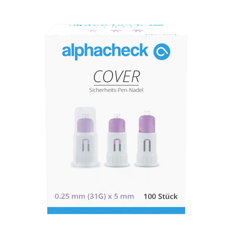 Alphacheck COVER Sicherheits-Pen-Nadeln, 31 G x 5 mm (100 Stck.)