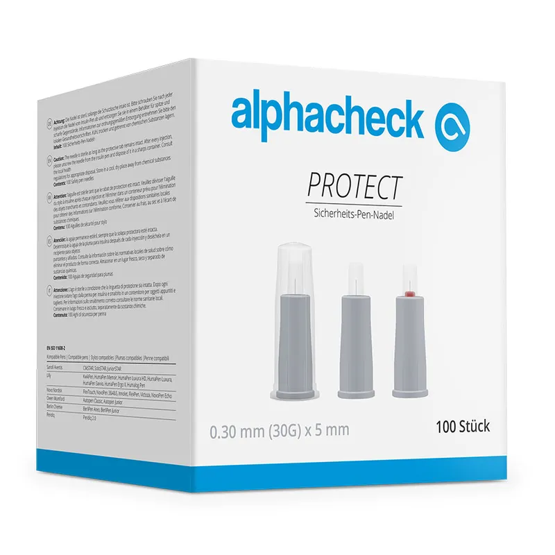 Alphacheck PROTECT Sicherheits-Pen-Nadeln 30 G x 5 mm (100 Stck.)