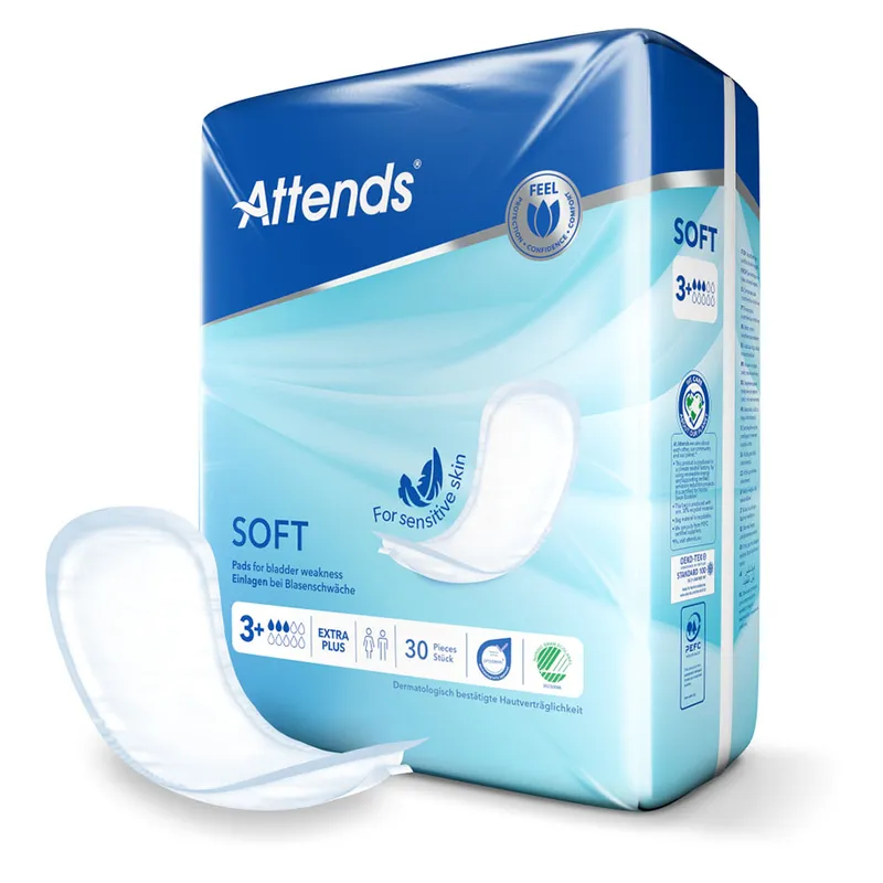 Attends Soft 3+ Extra Plus, Inkontinenzeinlagen (30 Stck.)