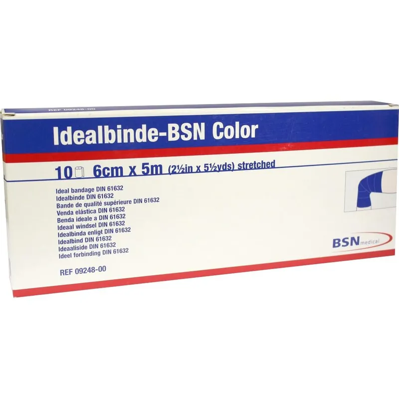 Idealbinde Color 5 m x 6 cm, blau, lose