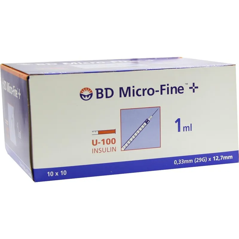 BD Micro-Fine+ Insulinspritzen, 1 ml, U-100 (100 Stck.)