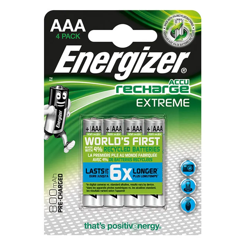 Energizer NiMH Akkumulatoren Extreme, Micro AAA HR03, 1,2 V (2er-Pack)