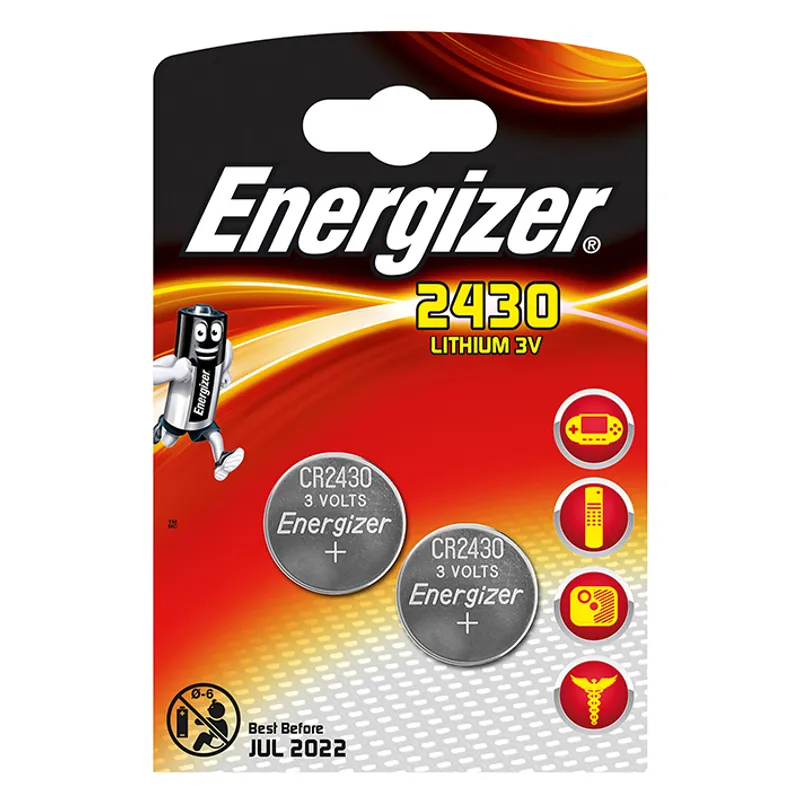 Energizer Batterie Typ CR2430, 3 V, (2er-Pack) #E300830303#