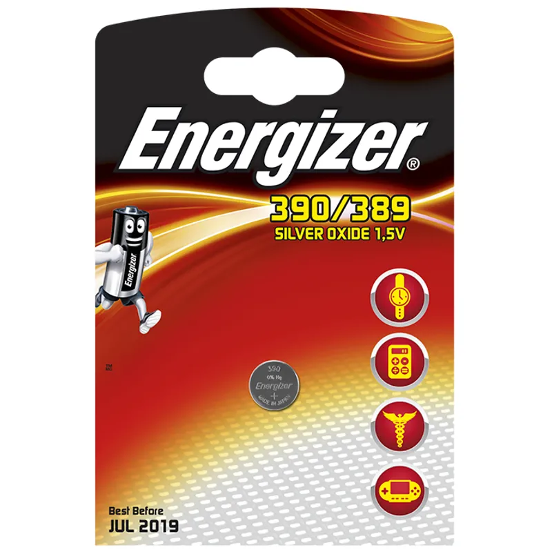 Energizer Uhren-Batterie 390/389, Typ SR54/SR1130W, 1,55 V