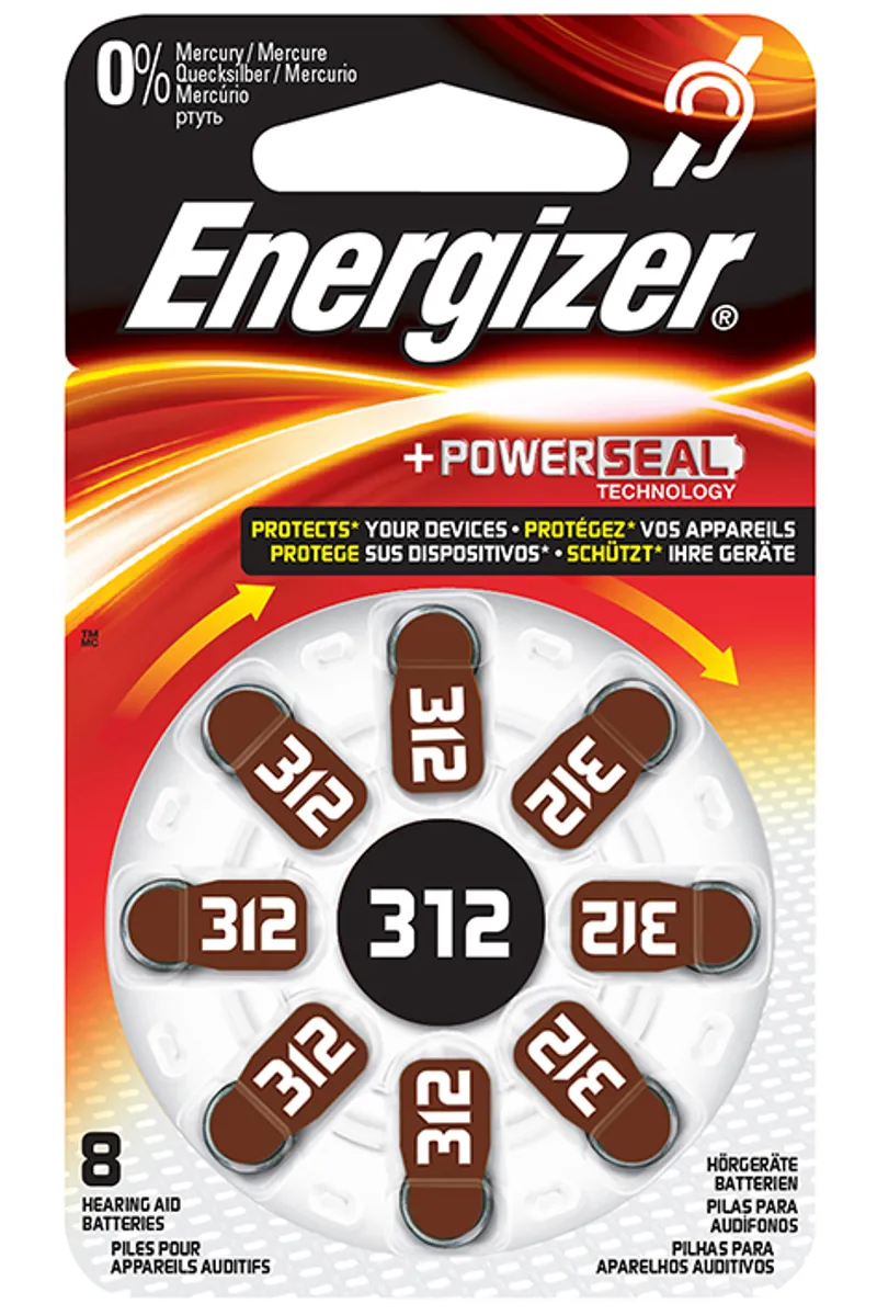 Energizer Batterie Typ 312 1,4 V, für Hörgeräte (8 Stck.) #E301431802#