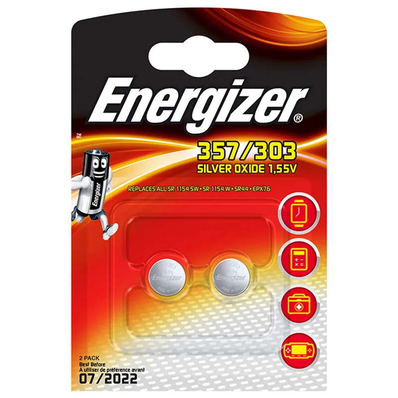 Energizer Spezialbatterien, Typ 357/303, 1,55 V Batterien (2er-Pack)