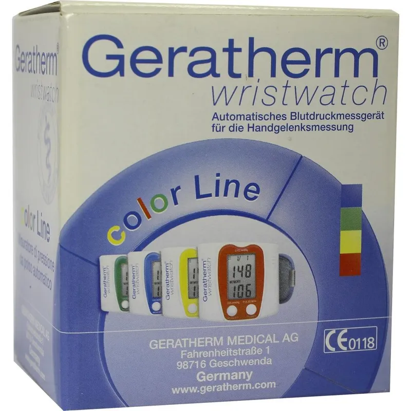 Geratherm wristwatch Blutdruckmessgerät, Handgelenkautomat, blau/weiß