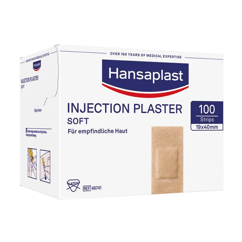 Hansaplast Soft Injektionspflaster, hautfarben, 1,9 x 4 cm (100 Stck.)