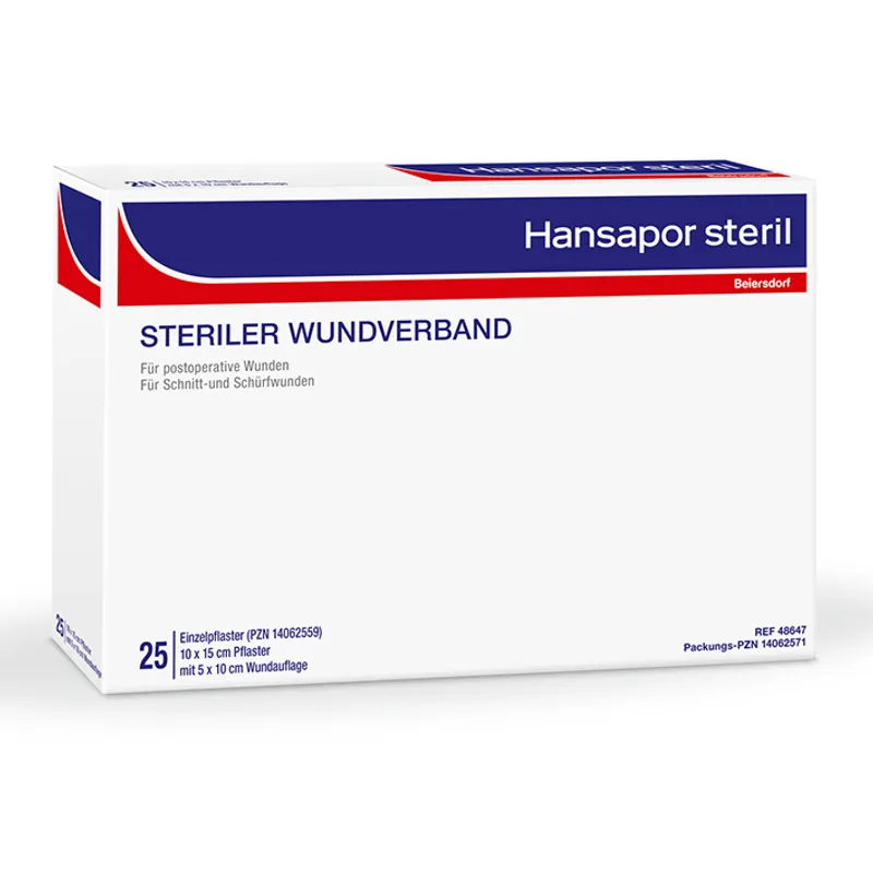 Hansapor steril Wundverband, 10 x 15 cm (25 Stck.)