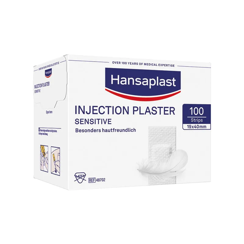 Hansaplast Sensitive Injektionspflaster, weiß, 1,9 x 4 cm (100 Stck.)