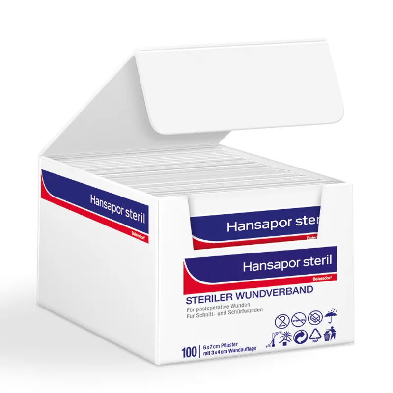 Hansapor steril Wundverband, 6 x 7 cm (100 Stck.)