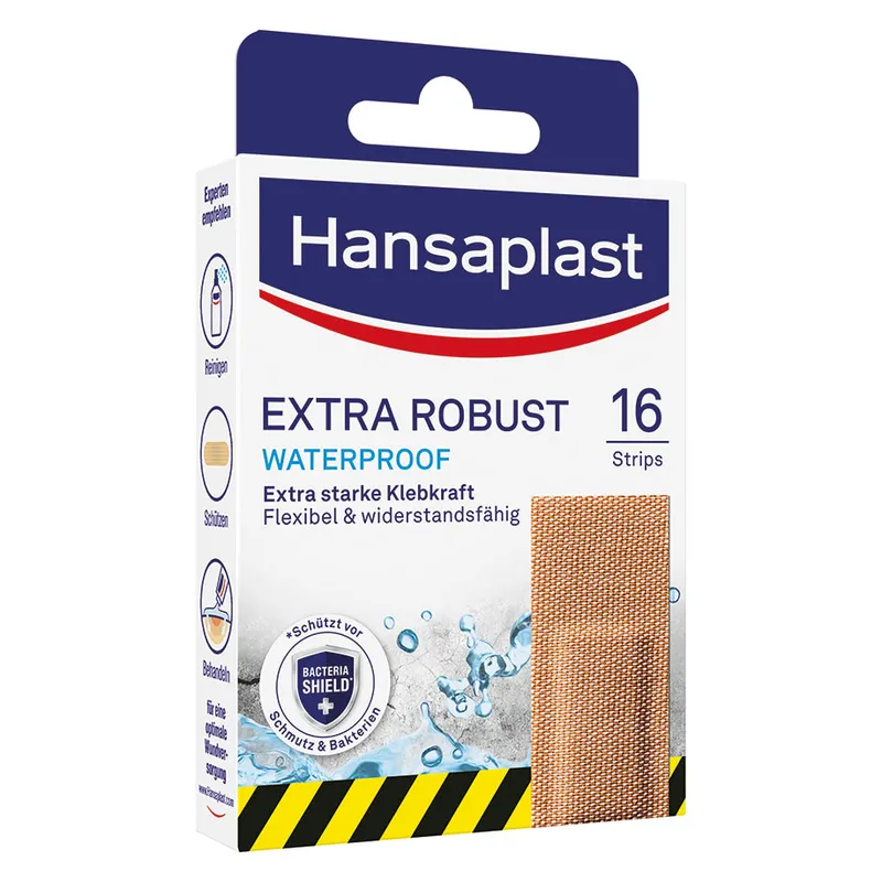 Hansaplast Extra Robust, Strips 7,6 x 2,6 cm (16 Stck.)