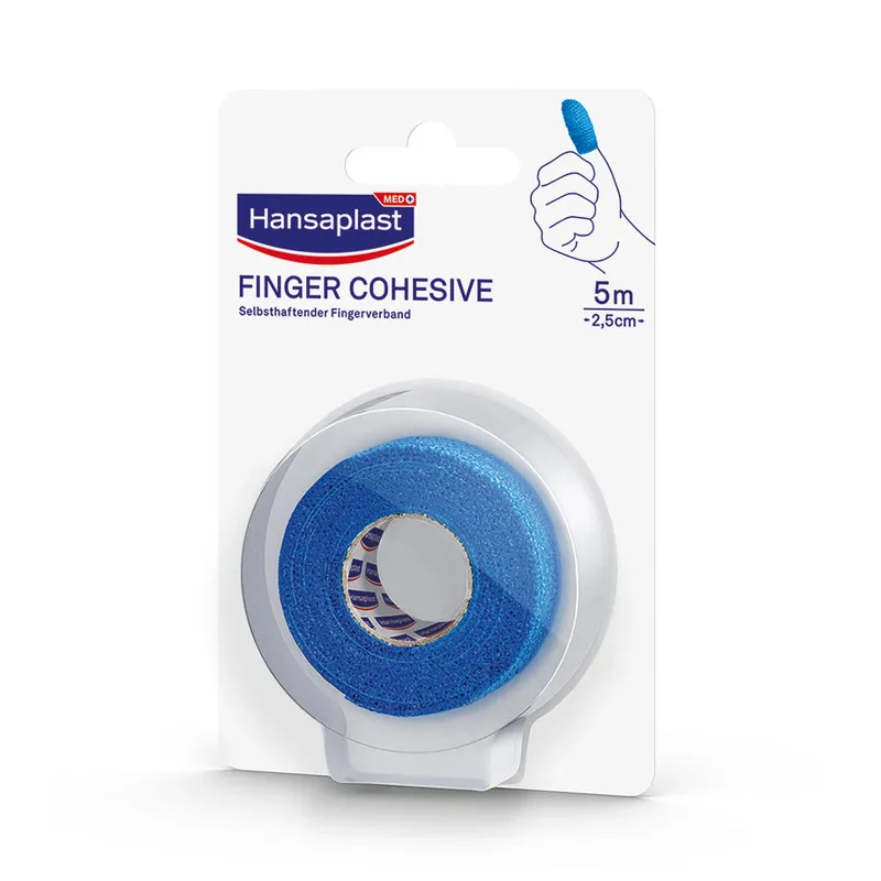 Hansaplast Finger Cohesive, blau 2,5 cm x 5 m